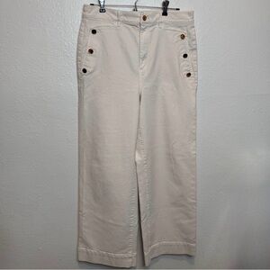 Ladies Ann Taylor wide leg chinos. Style Devin. Size 10 waist 32”, inseam 28”